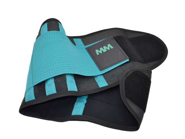 Пояс компресійний MadMax MFA-277 Slimming belt Black/turquoise M - Фото 9