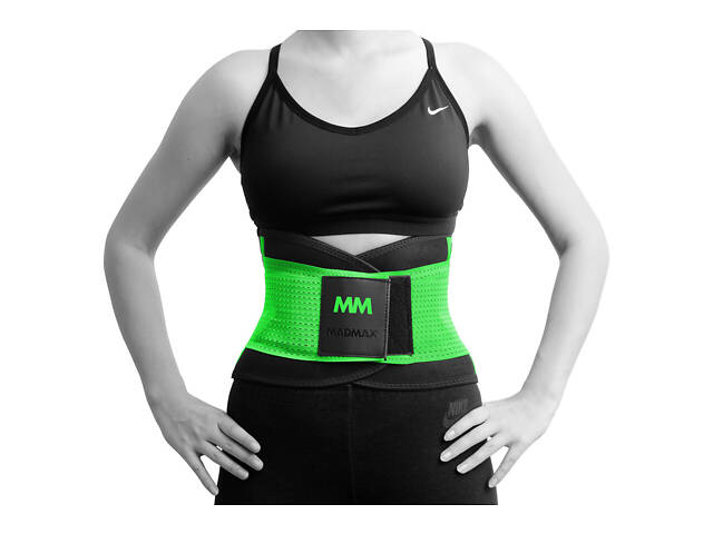 Пояс компресійний MadMax MFA-277 Slimming belt Black/neon green L - Фото 2