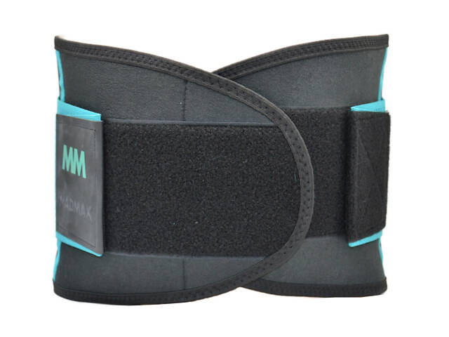 Пояс компресійний MadMax MFA-277 Slimming belt Black/turquoise M - Фото 3