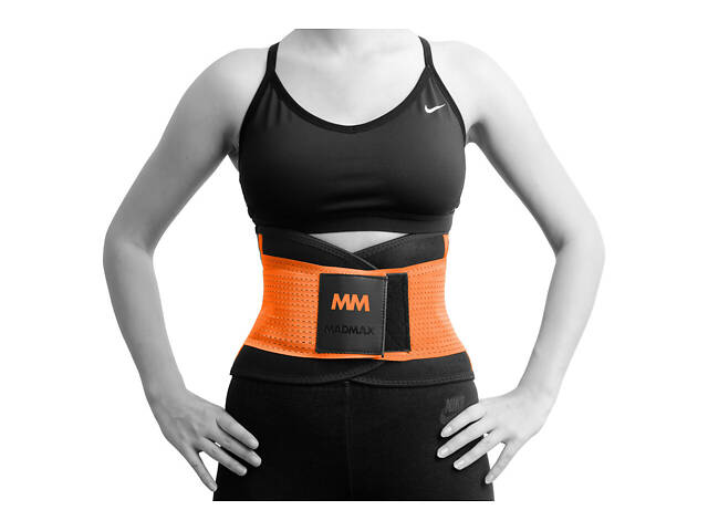 Пояс компресійний MadMax MFA-277 Slimming belt Black/neon orange S - Фото 2