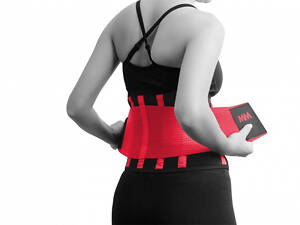 Пояс компрессионный MadMax MFA-277 Slimming belt Black/rubine red S