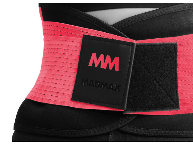 Пояс компресійний MadMax MFA-277 Slimming belt Black/rubine red S - Фото 2