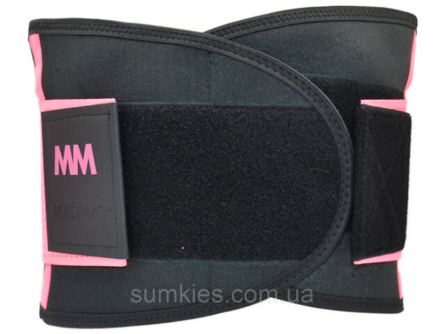 Пояс компресійний MadMax MFA-277 Slimming belt Black/neon pink M - Фото 4
