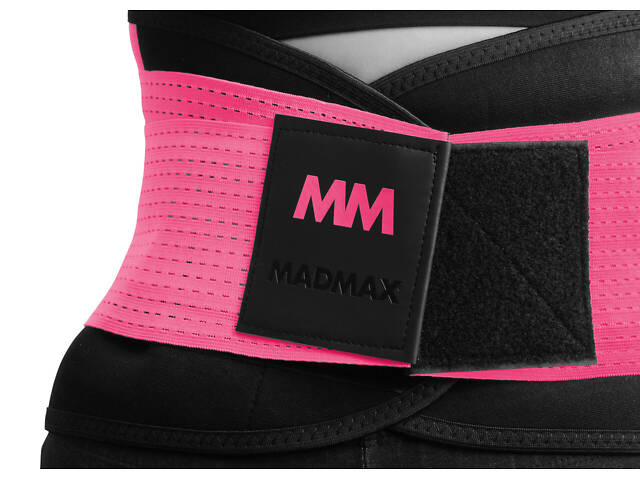 Пояс компресійний MadMax MFA-277 Slimming belt Black/neon pink S - Фото 3