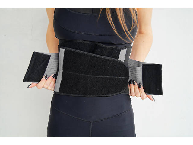 Пояс-корсет для підтримки спини Power System PS-6031 Waist Shaper Grey S/M - Фото 4