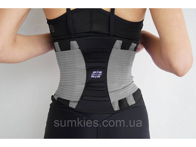 Пояс-корсет для підтримки спини Power System PS-6031 Waist Shaper Grey S/M - Фото 5