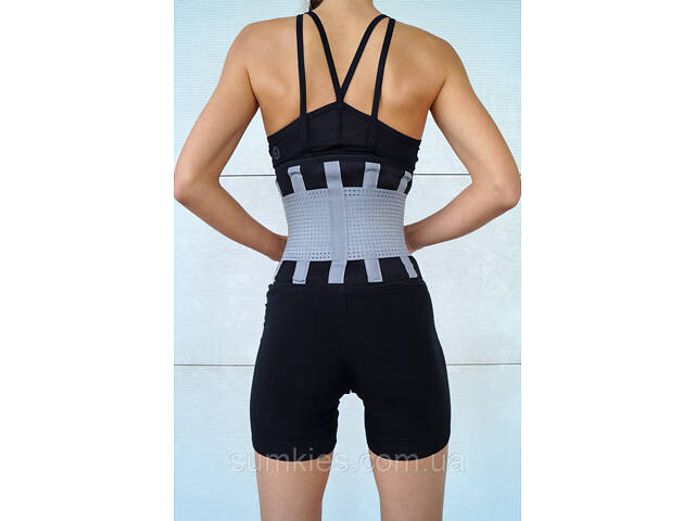 Пояс-корсет для підтримки спини PowerPlay 4305 (110*24 см) Чорно-сірий - Фото 7