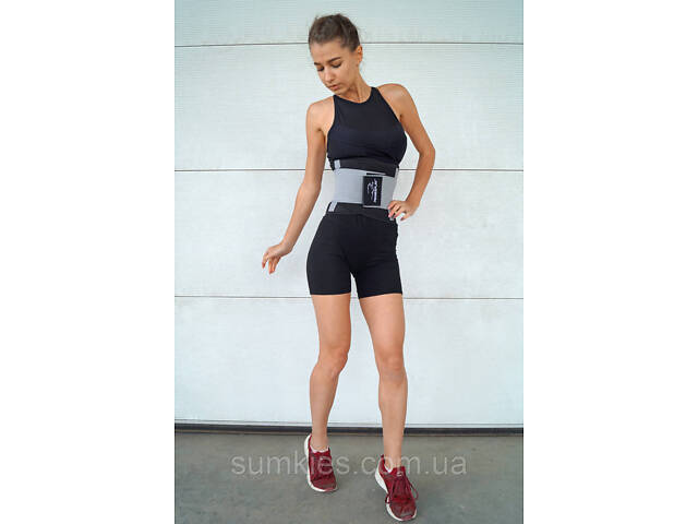 Пояс-корсет для підтримки спини PowerPlay 4305 (110*24 см) Чорно-сірий - Фото 8