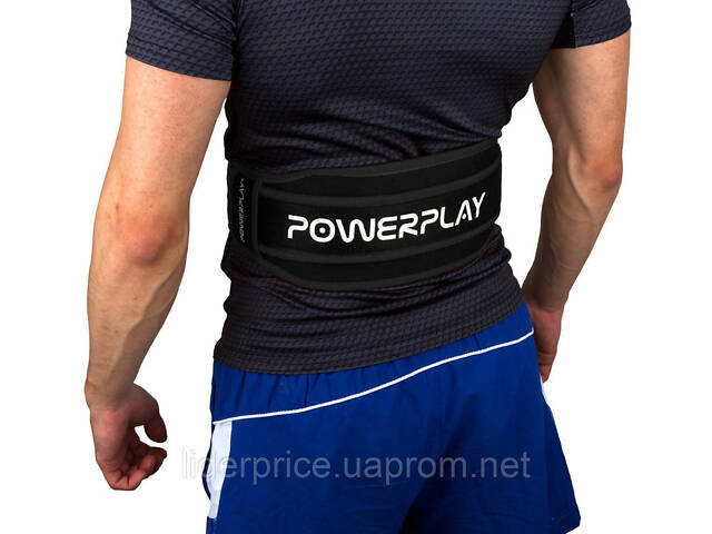 Пояс неопреновий для важкої атлетики Power Play 5546 Black L, Оригінал! - Фото 5