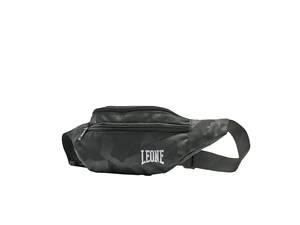 Поясная сумка бананка черная Leone Camo Black. Сумка на пояс мужская бананка.