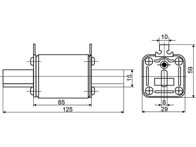Запобіжник ножовий з плавкою вставкою NH0 50A gG [A0050010021] АСКО - Фото 5