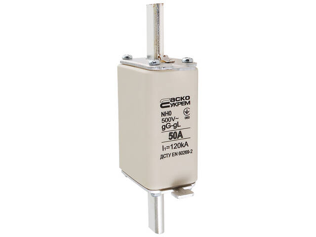 Запобіжник ножовий з плавкою вставкою NH0 50A gG [A0050010021] АСКО - Фото 2