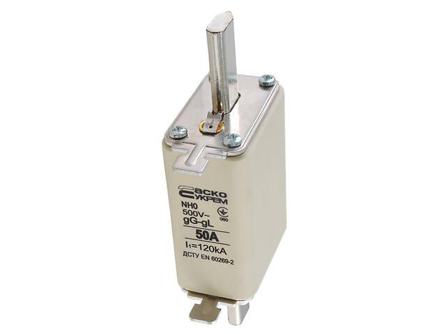 Запобіжник ножовий з плавкою вставкою NH0 50A gG [A0050010021] АСКО - Фото 3