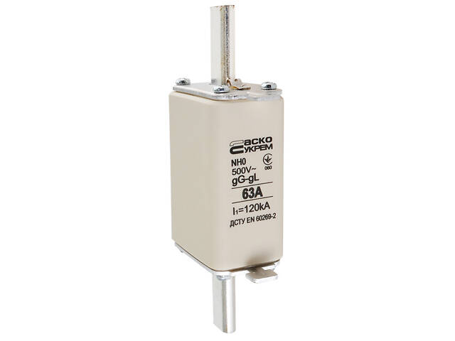 Запобіжник ножовий з плавкою вставкою NH0 63A gG [A0050010022] АСКО - Фото 2