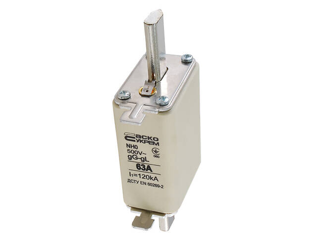 Запобіжник ножовий з плавкою вставкою NH0 63A gG [A0050010022] АСКО - Фото 3