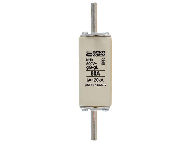 Запобіжник ножовий з плавкою вставкою NH0 80A gG [A0050010023] АСКО - Фото 1
