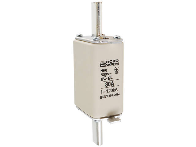 Запобіжник ножовий з плавкою вставкою NH0 80A gG [A0050010023] АСКО - Фото 2