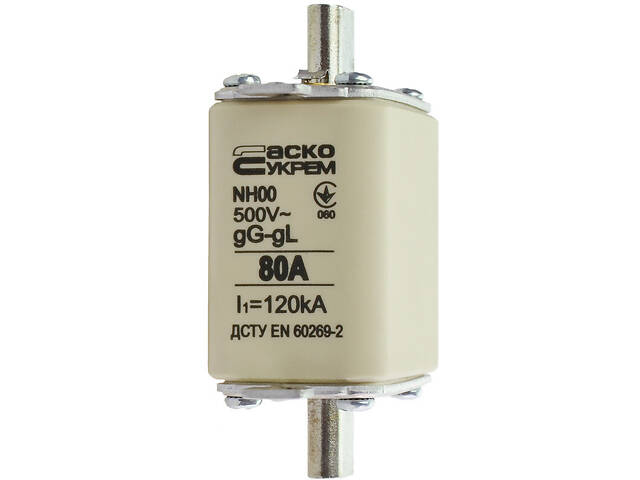 Запобіжник ножовий з плавкою вставкою NH00 80A gG [A0050010014] АСКО - Фото 3