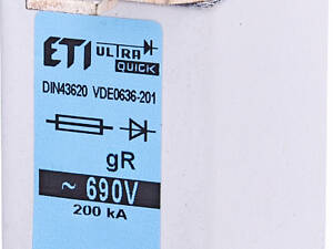 Запобіжник ножовий з плавкою вставкою NH000 125A gR [4721215] M000UQ2 ETI