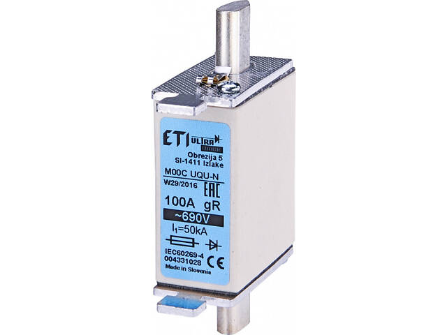 Запобіжник ножовий з плавкою вставкою NH000 125A gR [4331029] M000UQU-N ETI - Фото 1