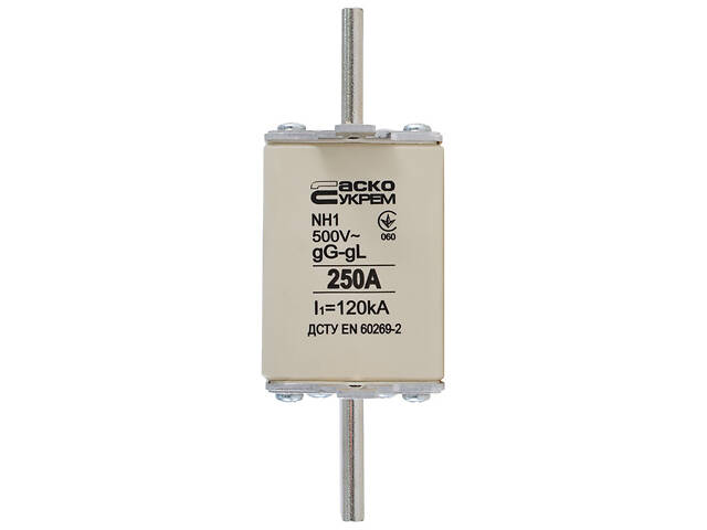 Запобіжник ножовий з плавкою вставкою NH1 250A gG [A0050010032] АСКО - Фото 1