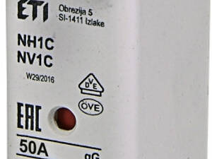 Предохранитель ножевой с плавкой вставкой NH1C 50A gG [4184211] KOMBI ETI