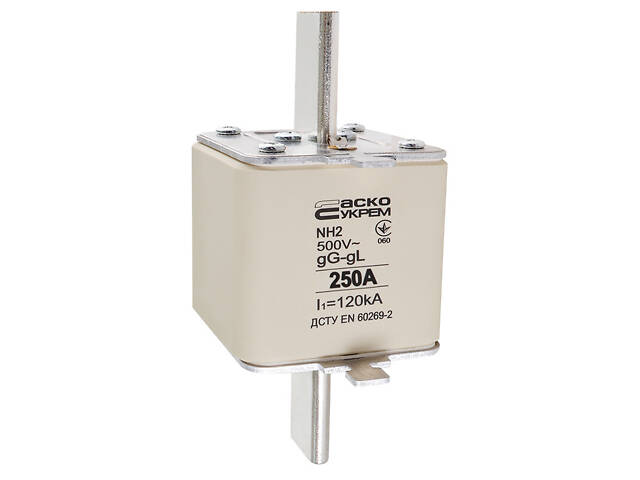 Запобіжник ножовий з плавкою вставкою NH2 250A gG [A0050010035] АСКО - Фото 1