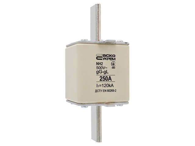 Запобіжник ножовий з плавкою вставкою NH2 250A gG [A0050010035] АСКО - Фото 2