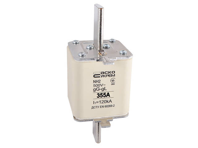 Запобіжник ножовий з плавкою вставкою NH2 355A gG [A0050010044] АСКО - Фото 2