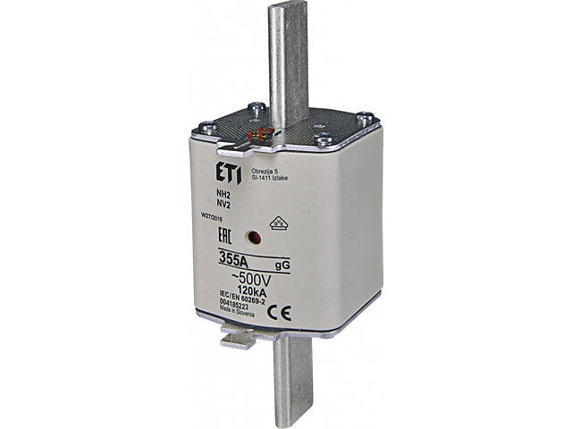 Запобіжник ножовий з плавкою вставкою NH2 355A gG [4185223] KOMBI ETI - Фото 1