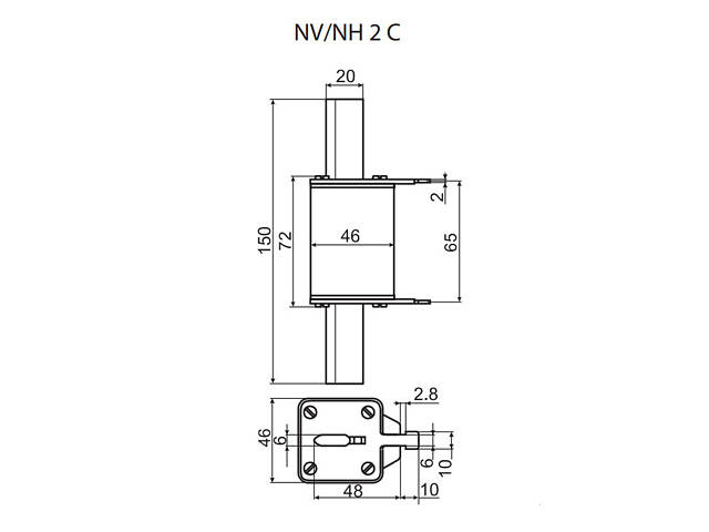 Запобіжник ножовий з плавкою вставкою NH2C 50A gG [4185231] KOMBI ETI - Фото 2