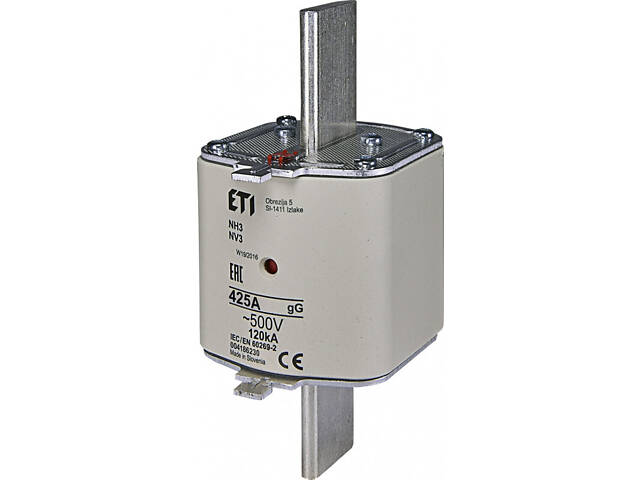 Запобіжник ножовий з плавкою вставкою NH3 425A gG [4186230] KOMBI ETI - Фото 1