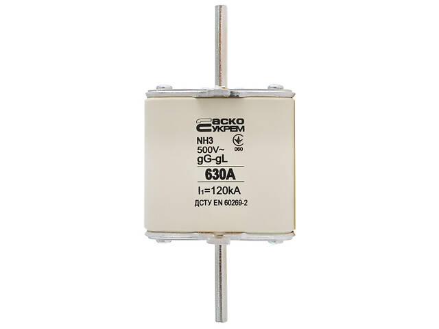 Запобіжник ножовий з плавкою вставкою NH3 630A gG [A0050010041] АСКО - Фото 1