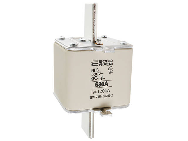 Запобіжник ножовий з плавкою вставкою NH3 630A gG [A0050010041] АСКО - Фото 2