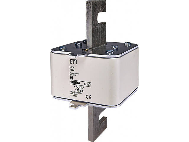 Запобіжник ножовий з плавкою вставкою NH4 1000A gG для тримачів PK 4 [4116104] NV-NH ETI - Фото 1