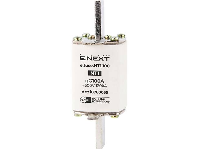 Запобіжник ножовий з плавкою вставкою NT1 100А gG [i0760055] e.fuse.nt1.100 E.NEXT - Фото 1