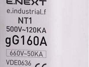 Предохранитель ножевой с плавкой вставкой NT1 160А gG [i0760014] e.industrial.f.nt1.160 E.NEXT