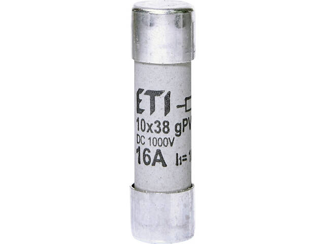 Запобіжник циліндричний плавкий 16A gPV 10x38мм для сонячних панелей (PV систем) [2625107] CH ETI - Фото 1