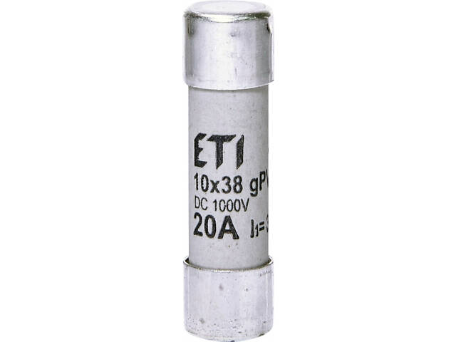 Запобіжник циліндричний плавкий 20A gPV 10x38мм для сонячних панелей (PV систем) [2625085] CH ETI - Фото 1