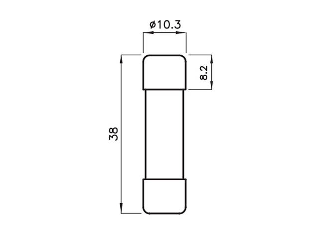 Запобіжник циліндричний плавкий 25A gR 10x38мм [2625025] CH UQ ETI - Фото 2