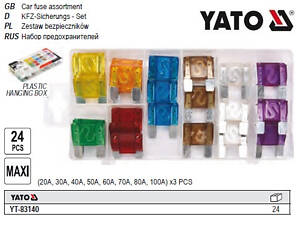 Предохранители автомобильные YATO MAXI 24 штуки YT-83140