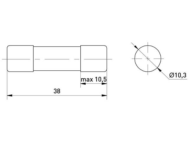 Запобіжник циліндричний плавкий 10A gPV 10x38мм 1000V DC 20kA для сонячних панелей (PV систем) [i0610115] E.NEXT - Фото 3