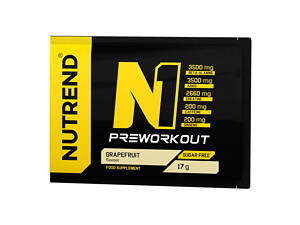 Предтренировочный комплекс Nutrend N1 17 g, Grapefruit