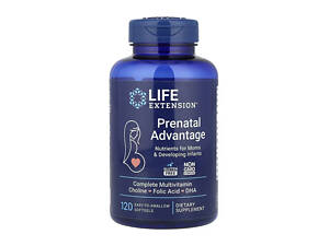 Перенатальна перевага - 120 м'яких желатинових капсул, що легко ковтаються.