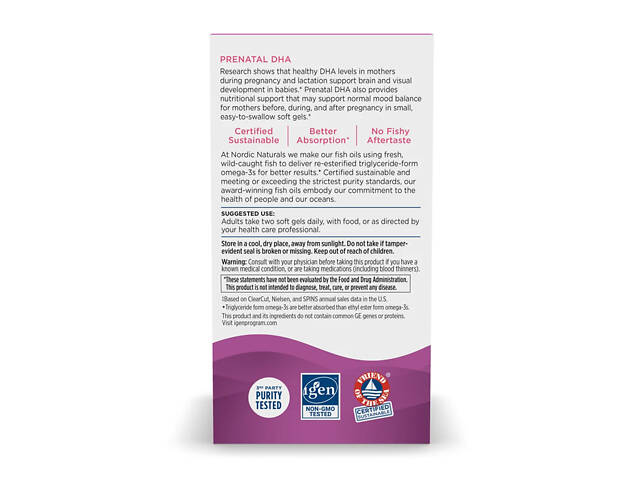 Prenatal DHA - 90 softgels Unflavored - Фото 4