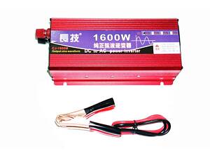 Преобразователь (инвертор) 12V-220V 1600W с вольтметром