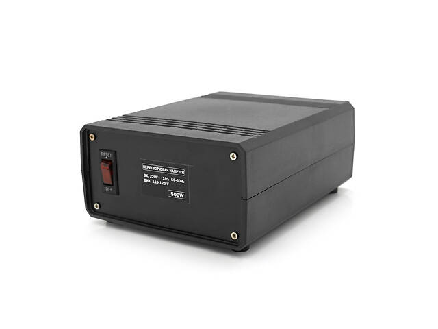 Перетворювач напруги знижувальний MERLION PN-500, Input 220 V/Output 110V, 500 W, трансформаторний, Адаптер 220 110в - Фото 1