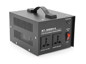 Перетворювач напруги MSKJ ST-1000VA Трансформаторний Input 220 V/Output 110 V, + 2 універсальні розетки