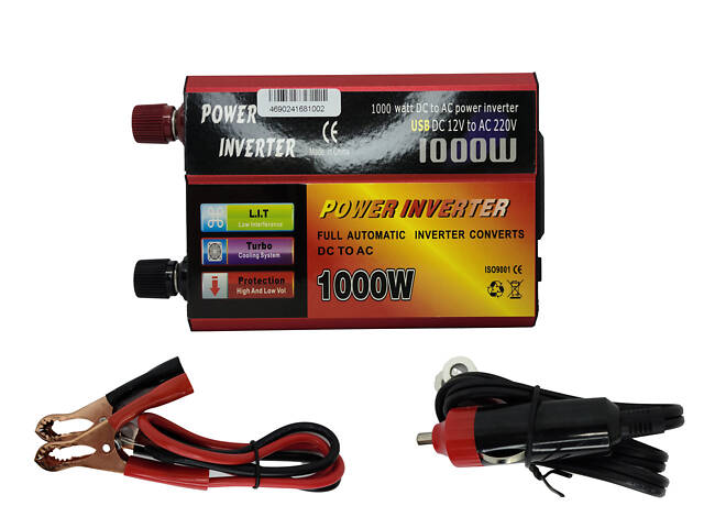 Преобразователь Power inverter 1000w | Преобразователь напряжения с 12 вольт в 220 вольт с USB