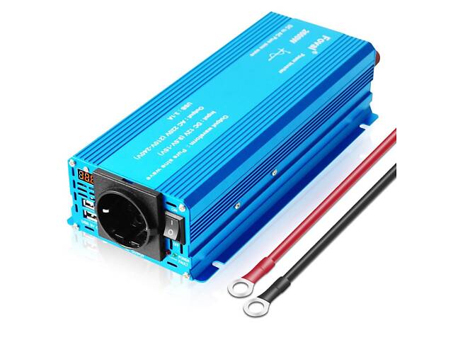 Перетворювач інвертор з 12 В на 220 В 2600 Вт No1931 - Фото 1